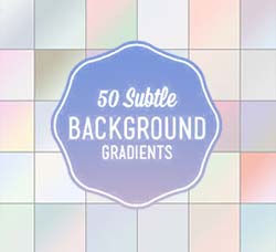 PS渐变－50个超轻爽的渐变预设：50 Subtle Background Gradients